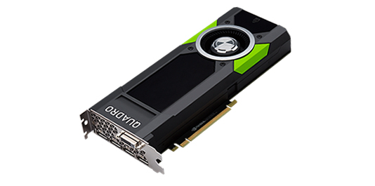 FUJITSU NVIDIA Quadro P5000 16GB 1x DVI-D dual link 4x DP SLI stereo 1x 6pin 12V Stecker PCIe x16 ohne Adapter