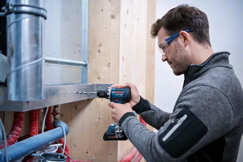 Bosch Cordless Drill GSR 18V-90 C Professional solo, 18V (blue/black, without battery and charger)