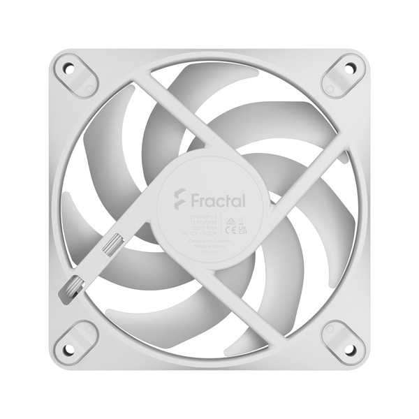 Fractal Design Dynamic 3 12 Reverse PWM 120 mm Case Fan - White