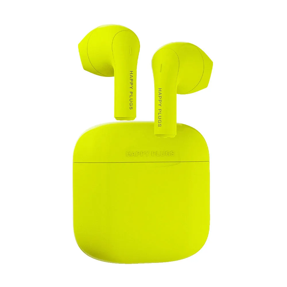 Happy Plugs Joy wireless -earbuds, neon yellow