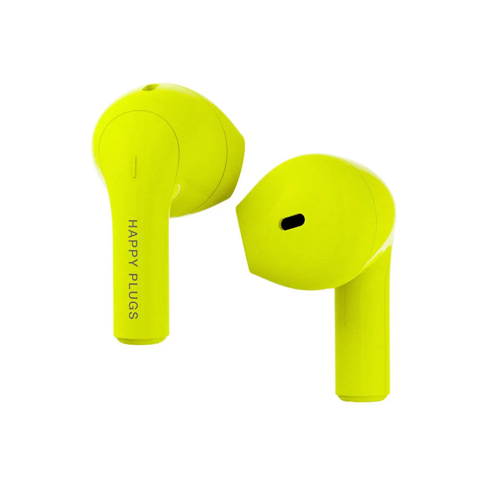 Happy Plugs Joy wireless -earbuds, neon yellow