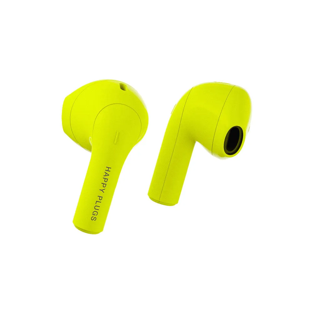 Happy Plugs Joy wireless -earbuds, neon yellow