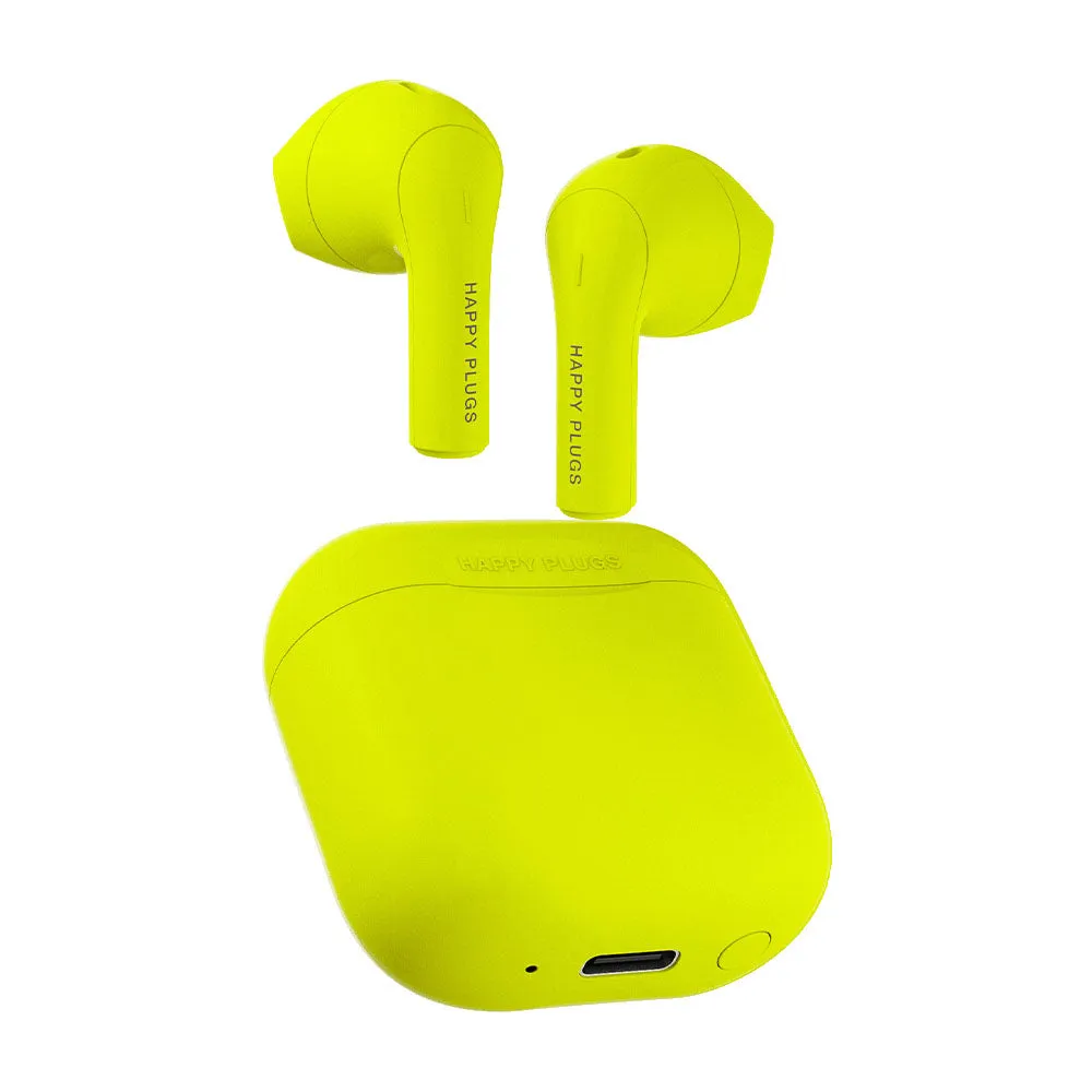 Happy Plugs Joy wireless -earbuds, neon yellow