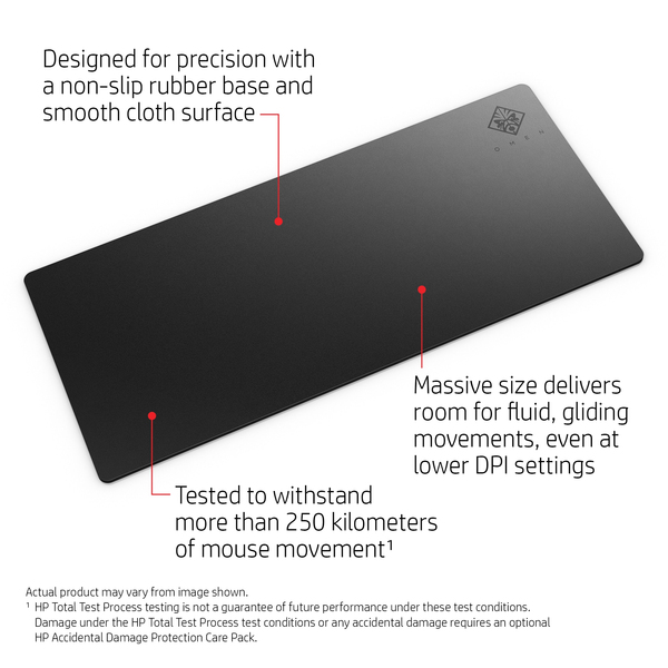 HP Omen Pad 300 XL - gaming mousepad, 900x400 mm, Grey