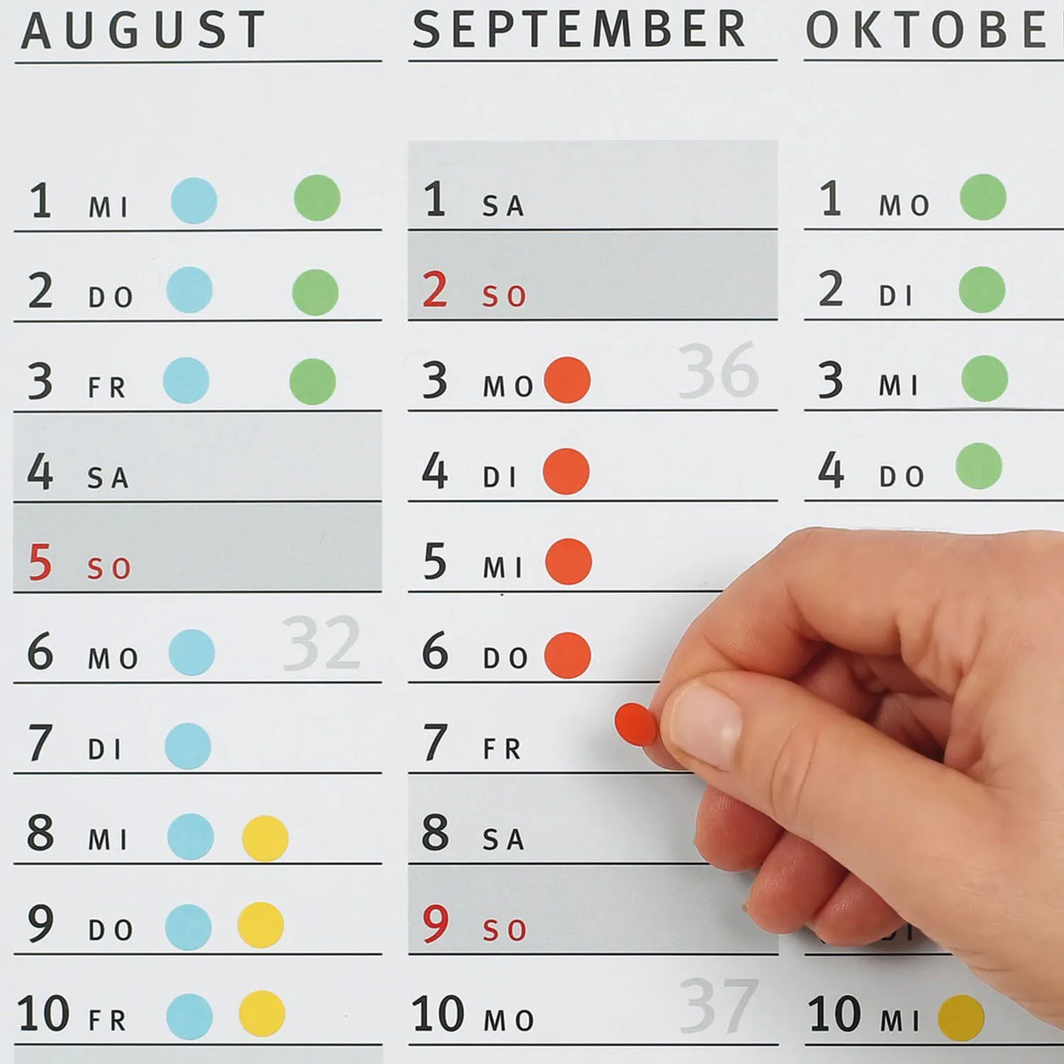 Herma label manual &oslash;13 red (2464)