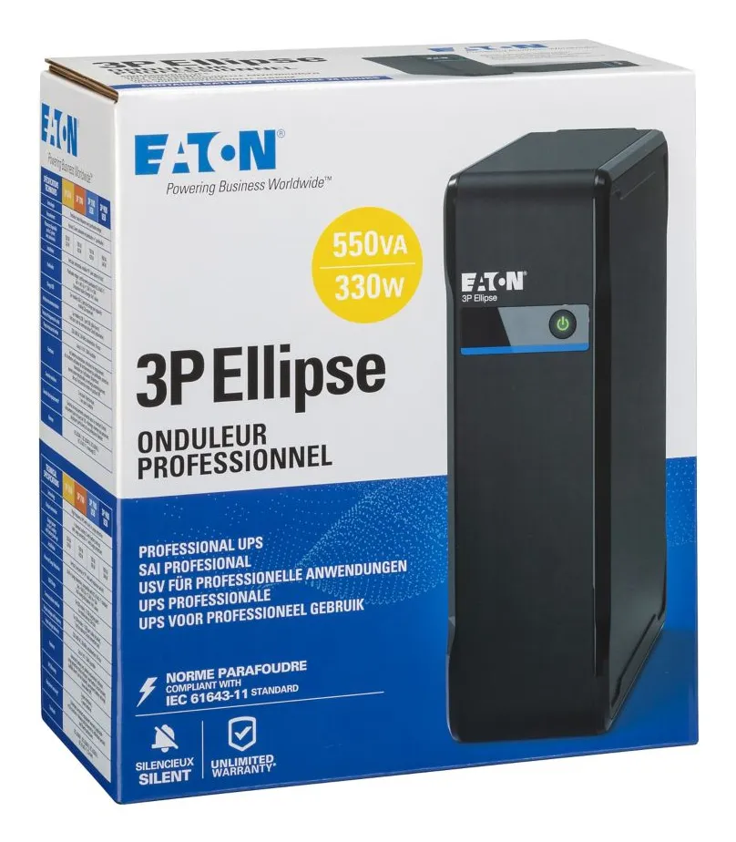 Eaton 3P Ellipse 550 DIN 550VA/330W - överspänningsskydd