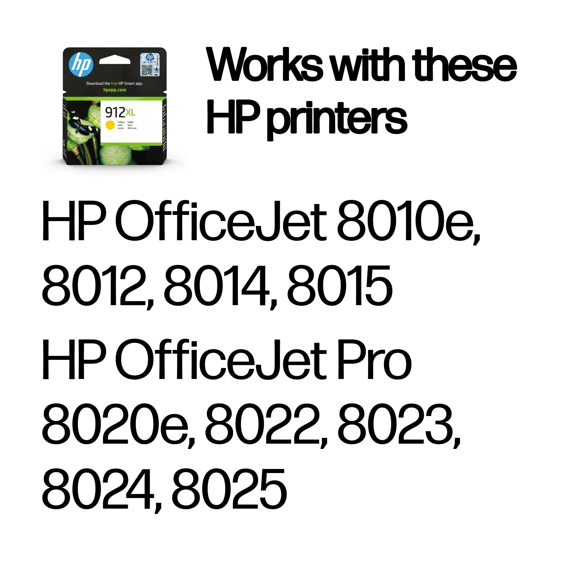 HP 912XL High Yield Yellow Ink Cartridge