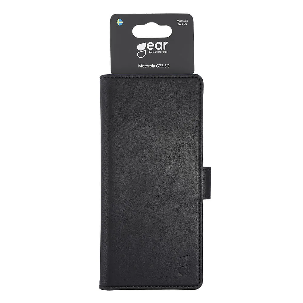 GEAR Wallet, Moto G73 - pl&aring;nboksfodral, Svart