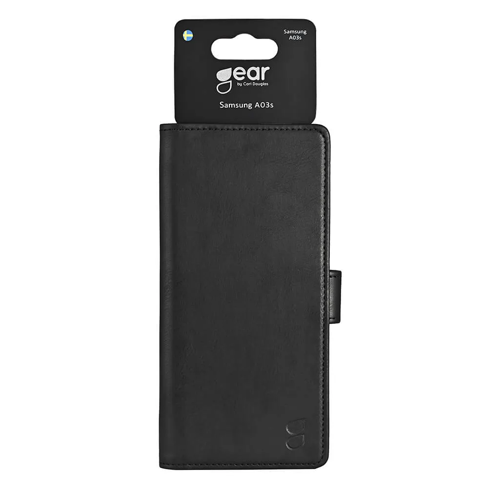 GEAR Wallet, Galaxy A03S - pl&aring;nboksfodral, Svart