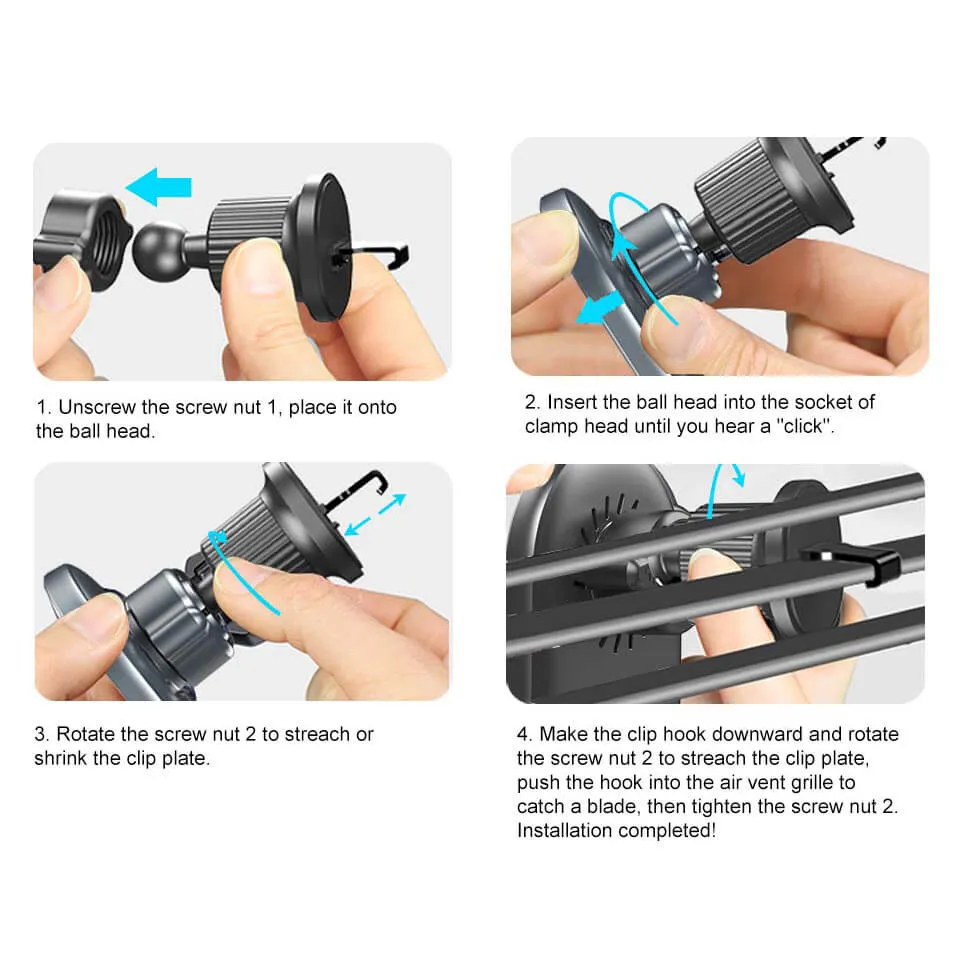 Gear MagSerie Car Phone Holder Ariwent MagSafe Charge 15W Wireless