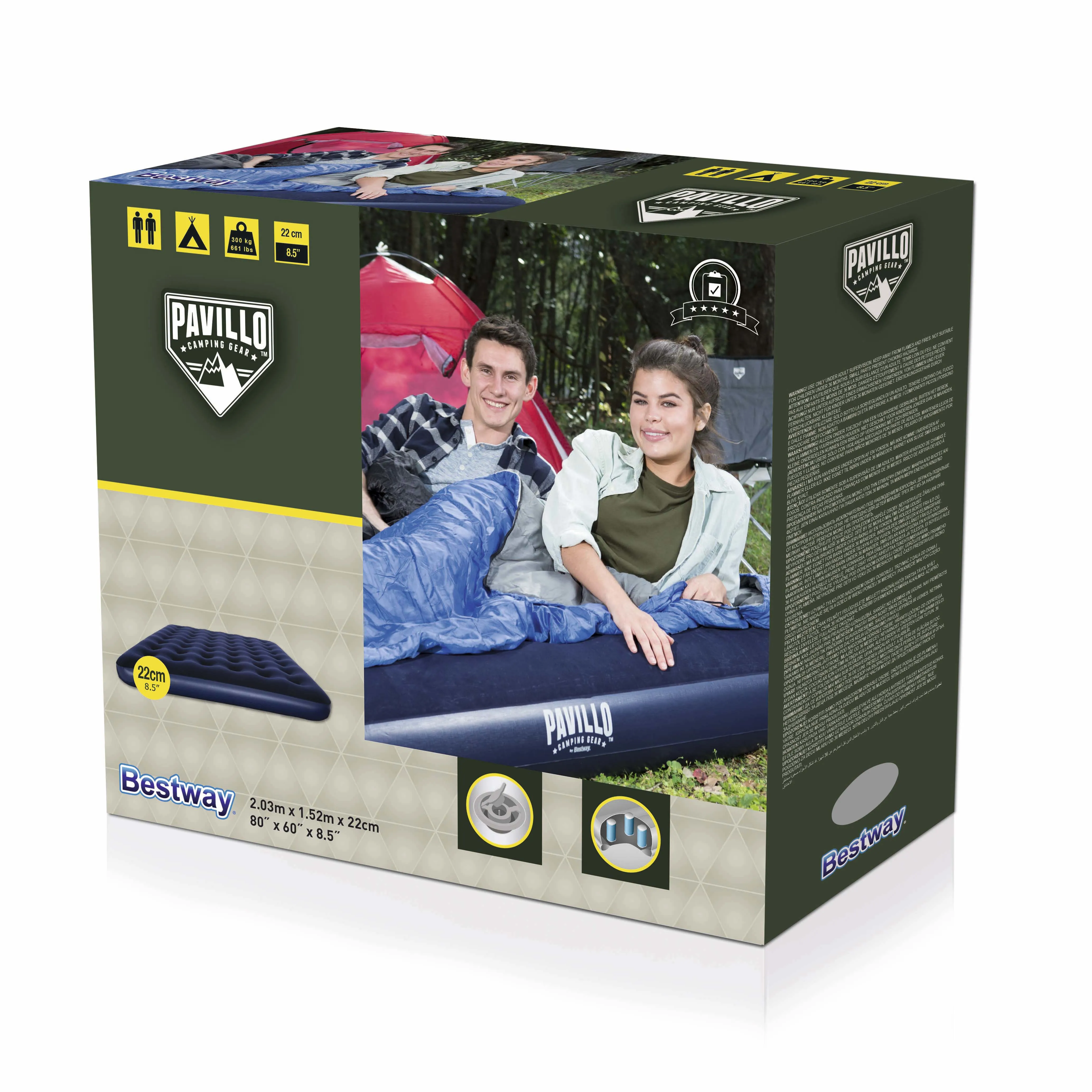 Bestway Pavillo - air mattress, 2.03x1.52x0.22m