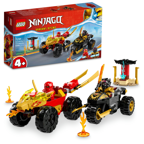 Lego Ninjago Kain ja Rasin auto- ja motskaritaistelu 71789