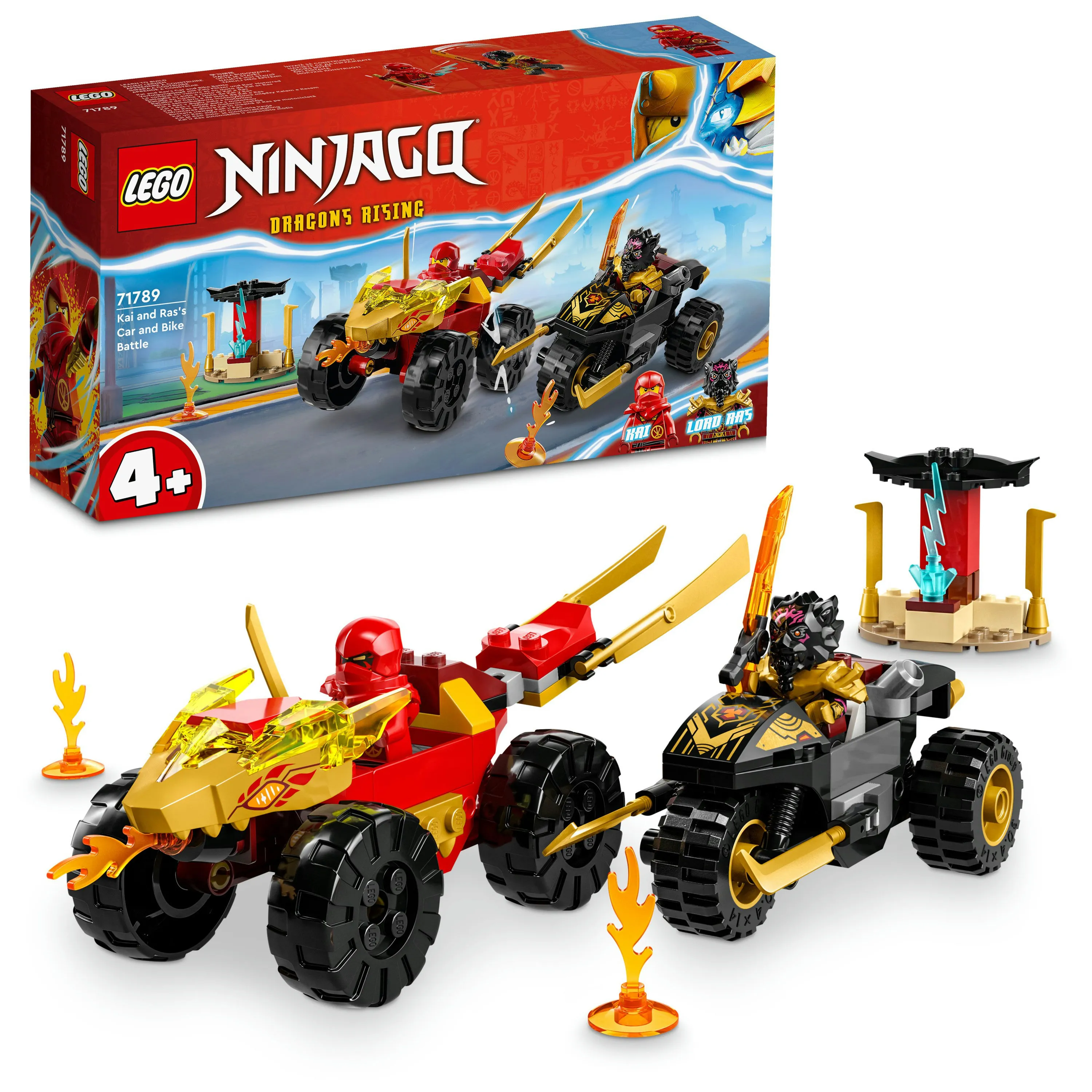LEGO NINJAGO Kais och Rass bil- och motorcykelstrid 71789