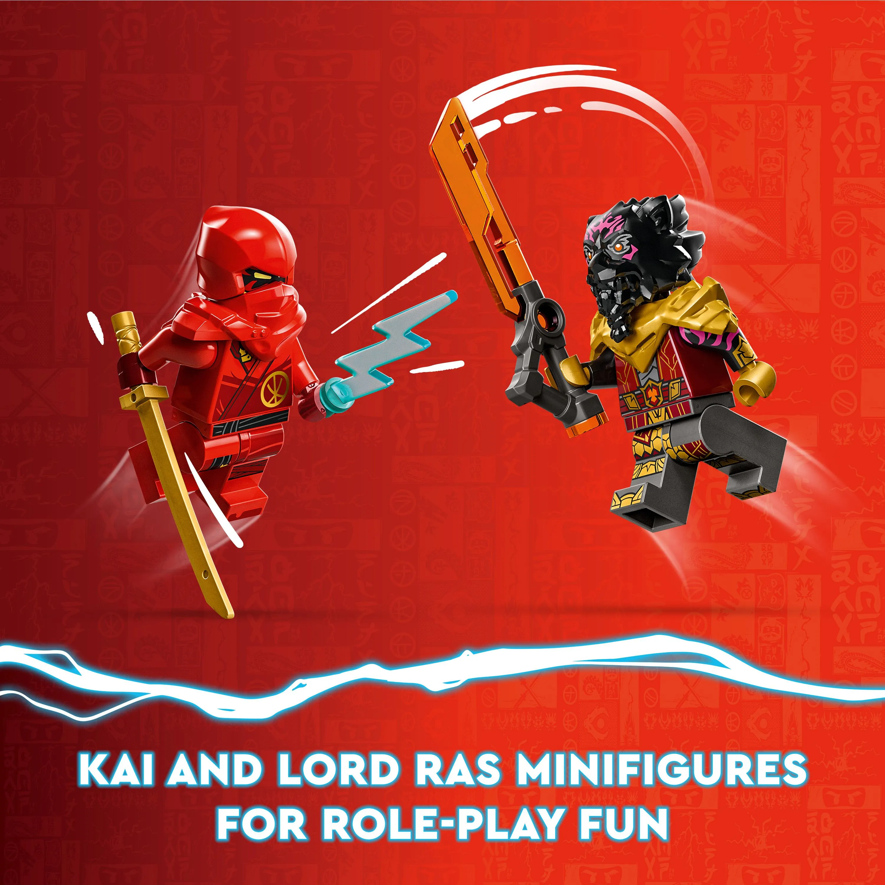 LEGO NINJAGO Kais och Rass bil- och motorcykelstrid 71789
