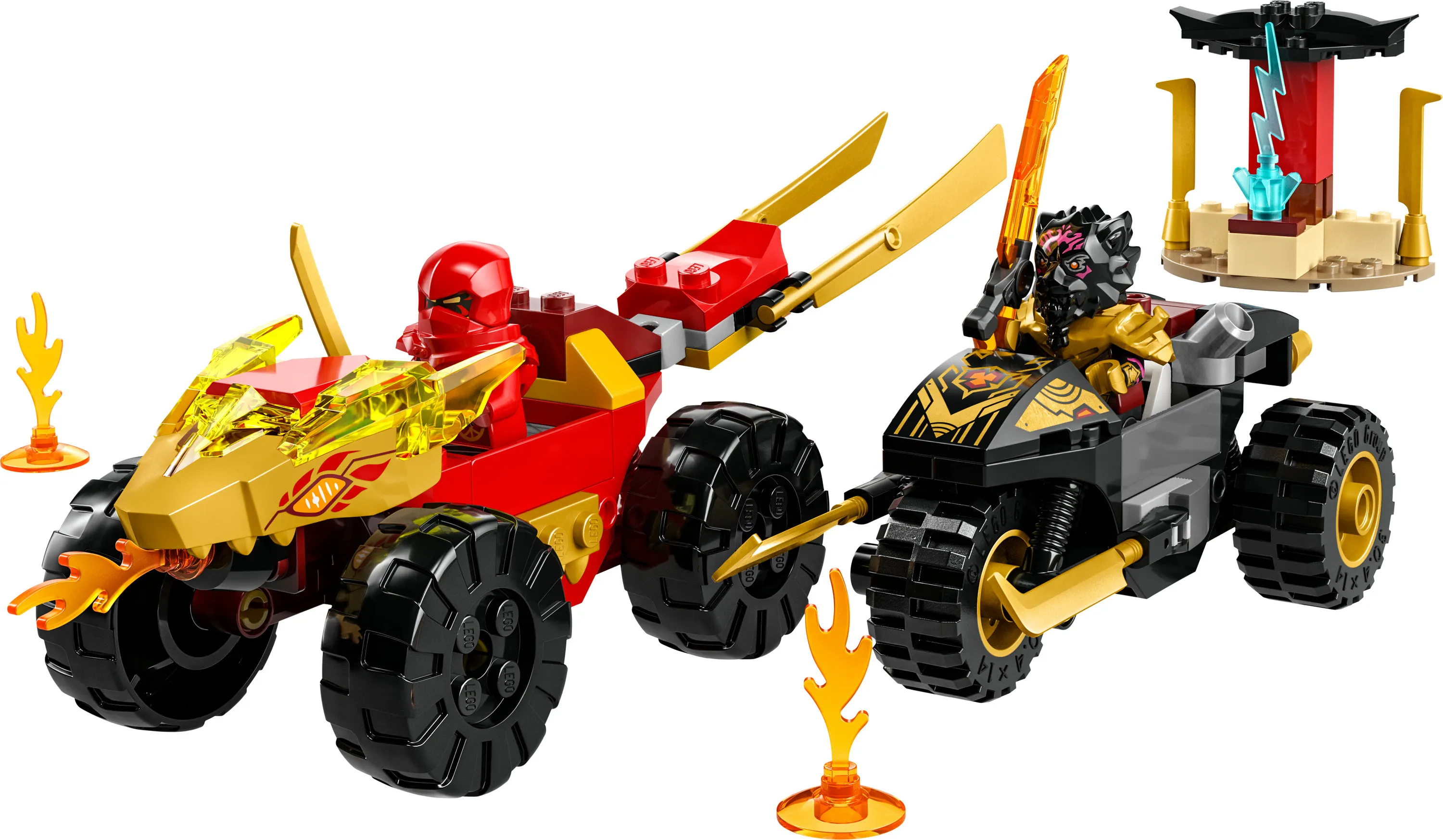 LEGO NINJAGO Kais och Rass bil- och motorcykelstrid 71789