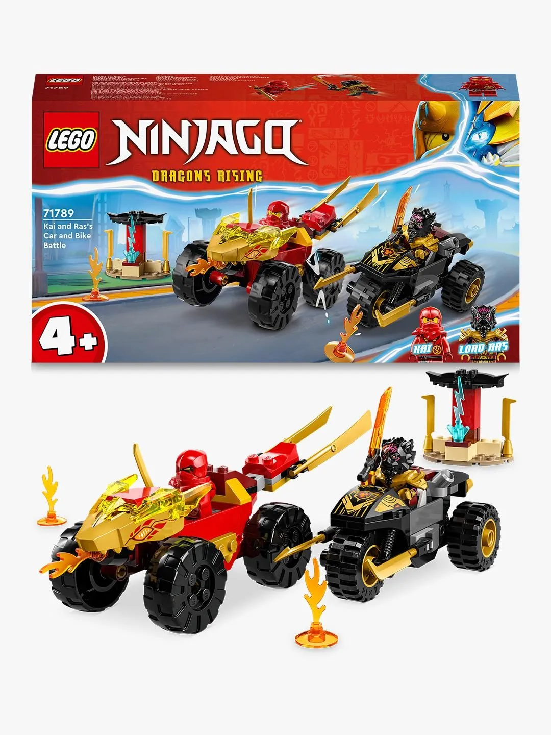 LEGO NINJAGO Kais och Rass bil- och motorcykelstrid 71789