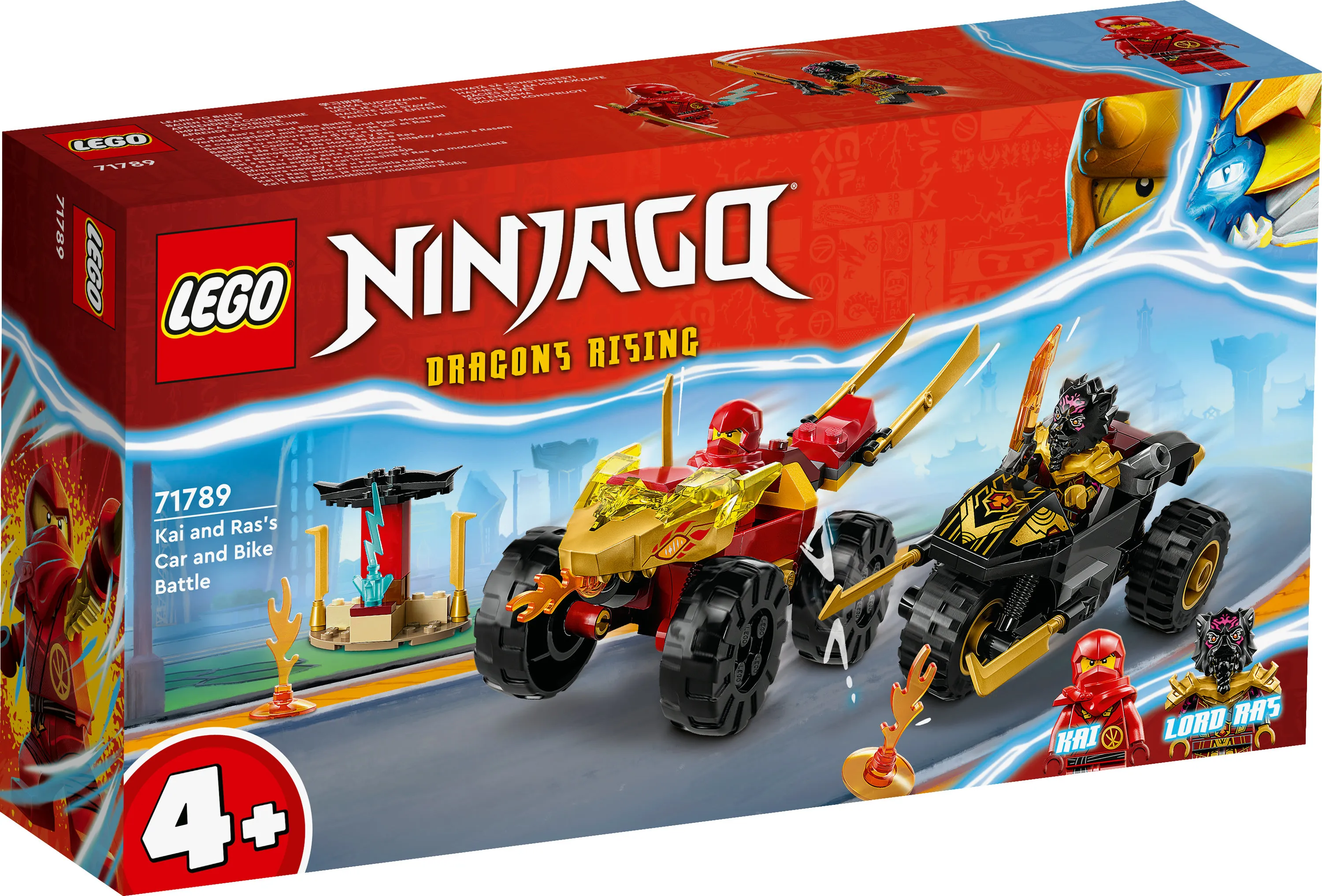 LEGO NINJAGO Kais och Rass bil- och motorcykelstrid 71789