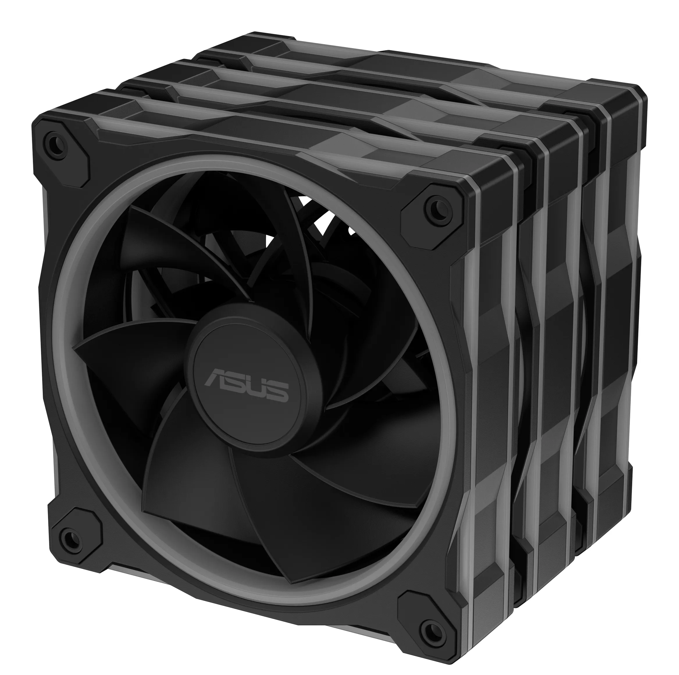 Asus Prime MR120 ARGB Reverse 120mm - chassi fl&auml;kt, Svart, 3 st