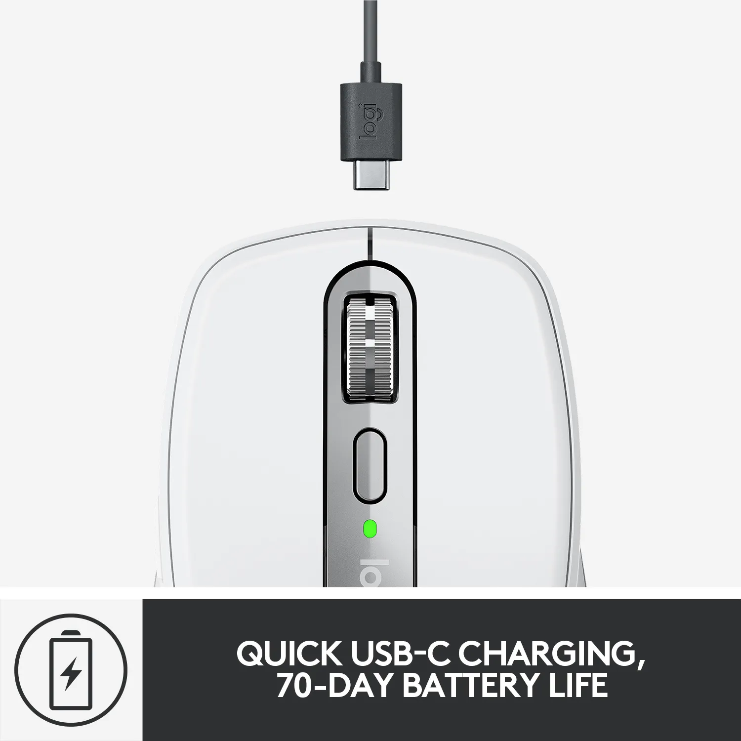 Logitech MX Anywhere 3 Wireless Mouse, Pale Grey