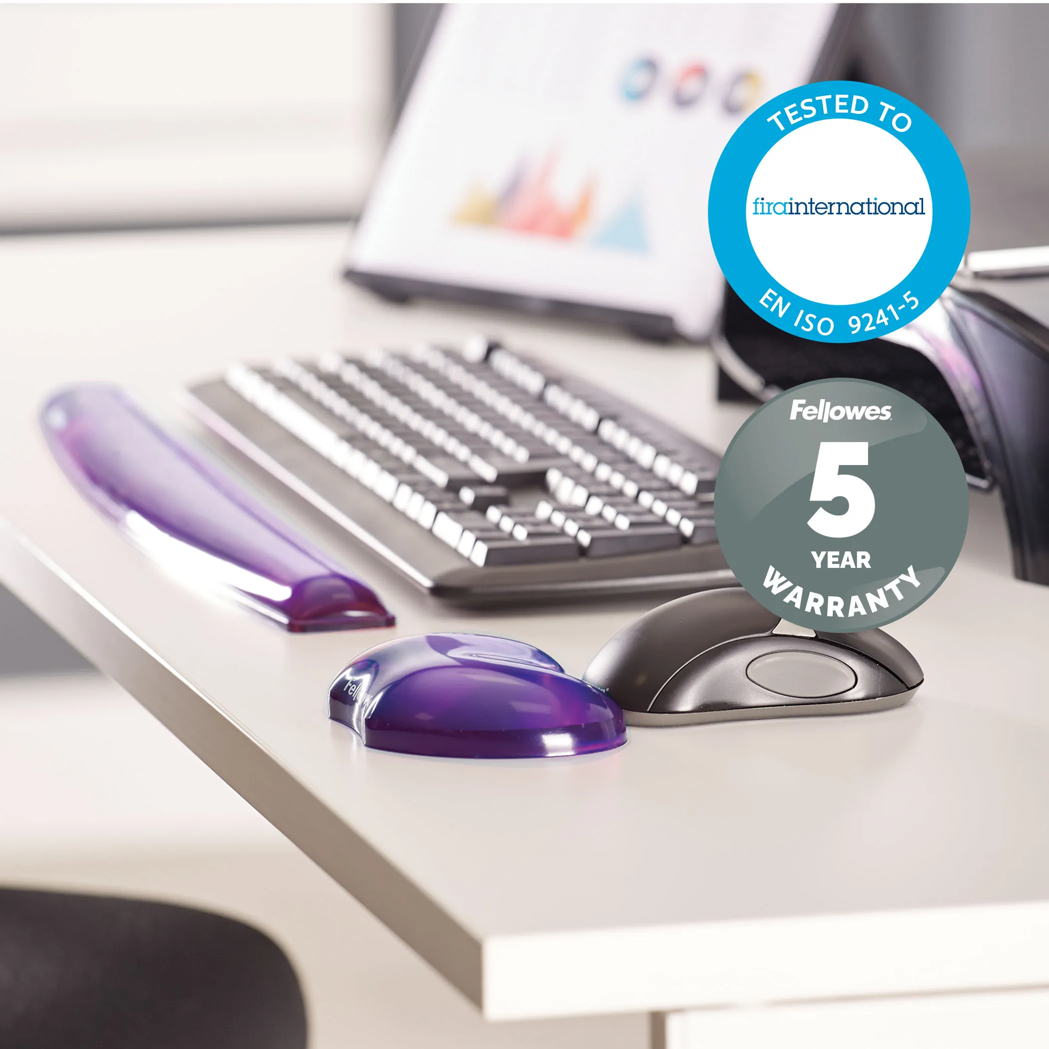 FELLOWES CRYSTAL FLEX REST PURPLE