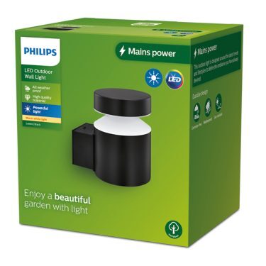 Philips myGarden Laven Integrated LED Bollard Light 6 W 600 lm IP44 Black 2700 K