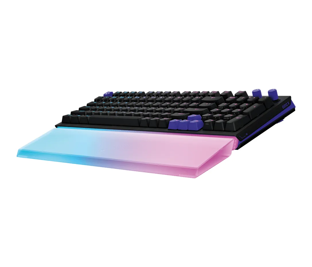 Logitech G512 X Palm Rest 98 Ergonomic Gaming Palm Rest, Transparent
