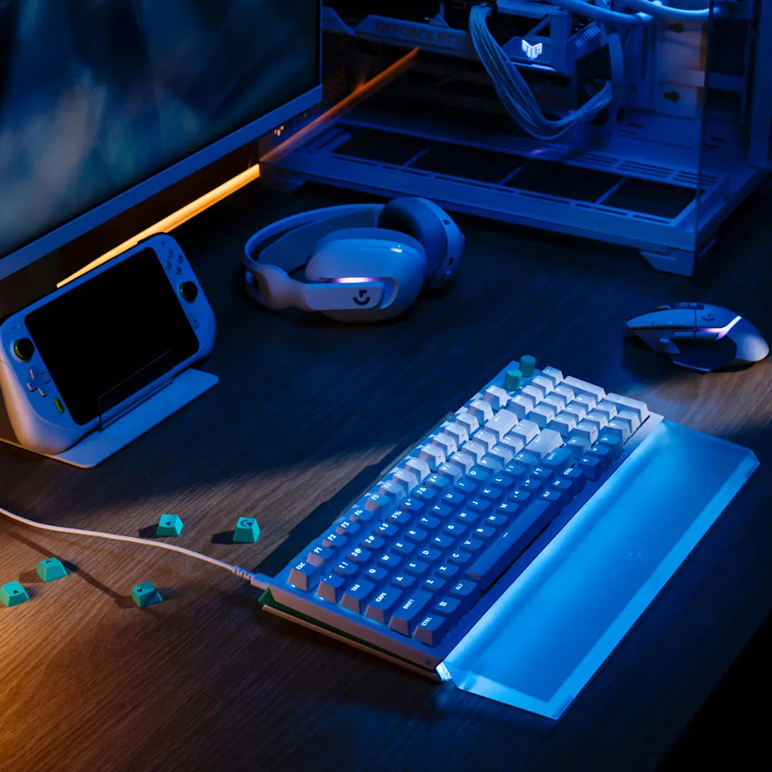 Logitech G512 X Palm Rest 98 Ergonomic Gaming Palm Rest, Transparent