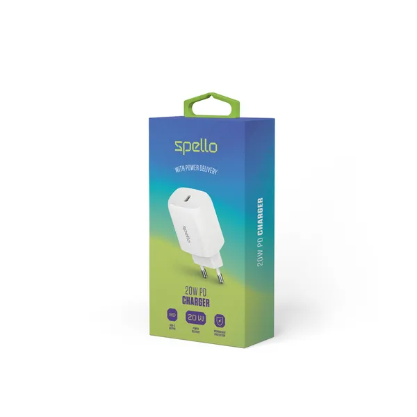 Spello 20W PD Charger - white