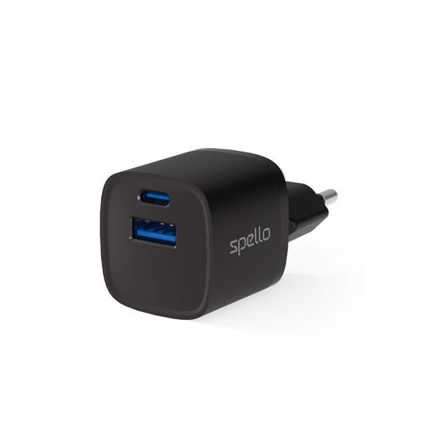Spello ForceBoost SA10 20W GaN Wall Charger - black