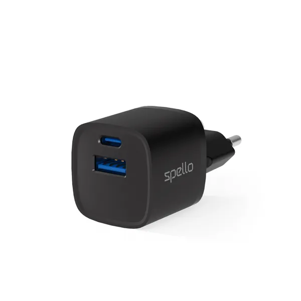 Spello ForceBoost SA10 20W GaN Wall Charger - black