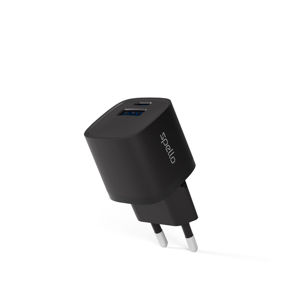 Spello ForceBoost SA10 20W GaN Wall Charger - black