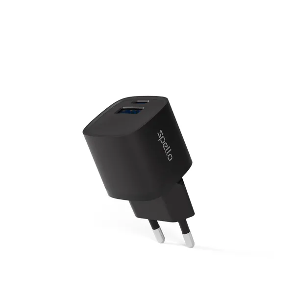 Spello ForceBoost SA10 20W GaN Wall Charger - black