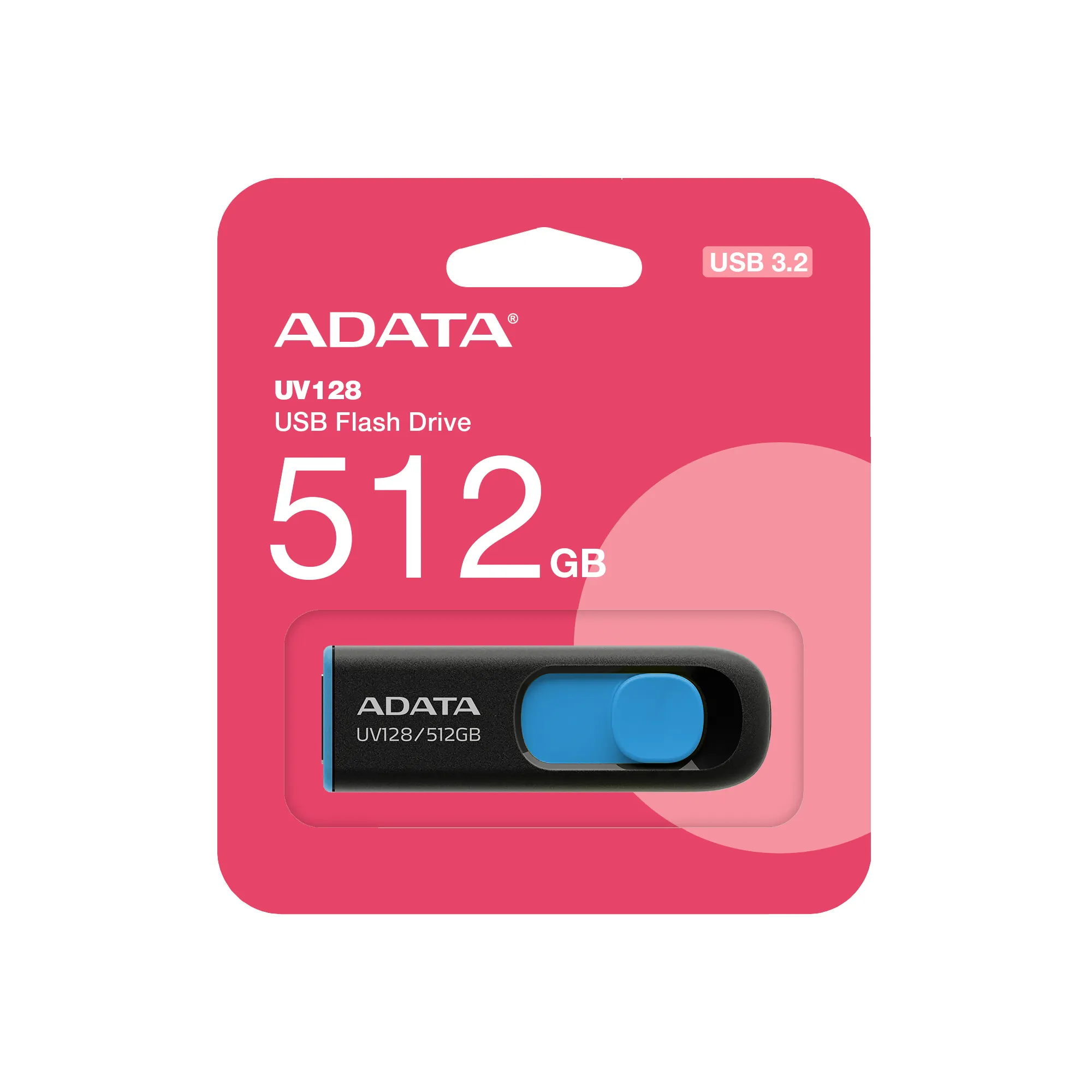 A-DATA UV128 USB 3.2 Gen 1 512GB memory stick, Black/Blue