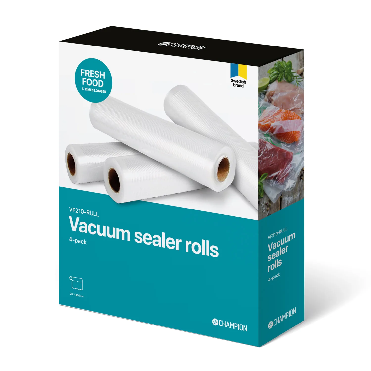 Champion 20*300cm 4-pack - rullplast