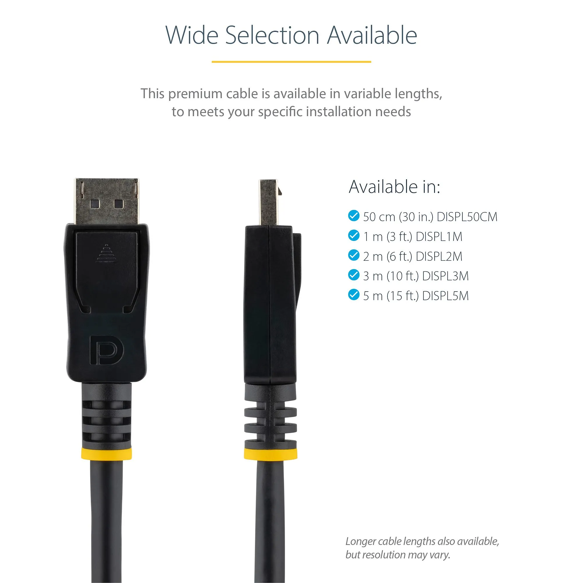 Startech DisplayPort &ndash; DisplayPort 1.2 - kabel, 3 m, Svart