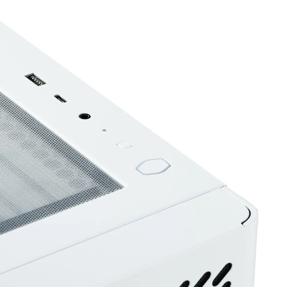 Cooler Master Elite 502 Midi-Tower Case with window and RGB lighting, White