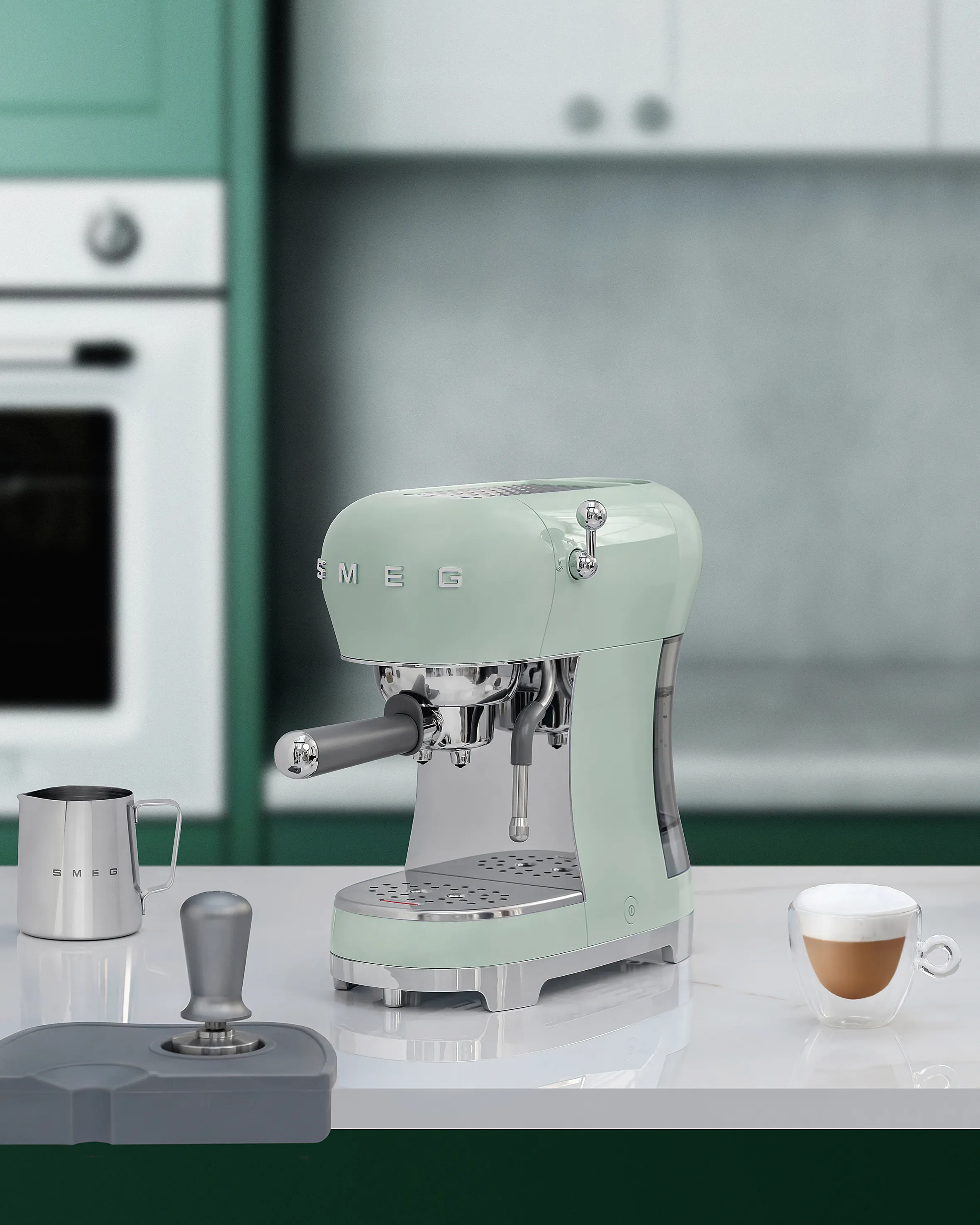 Smeg 50's Style - espresso machine, Green