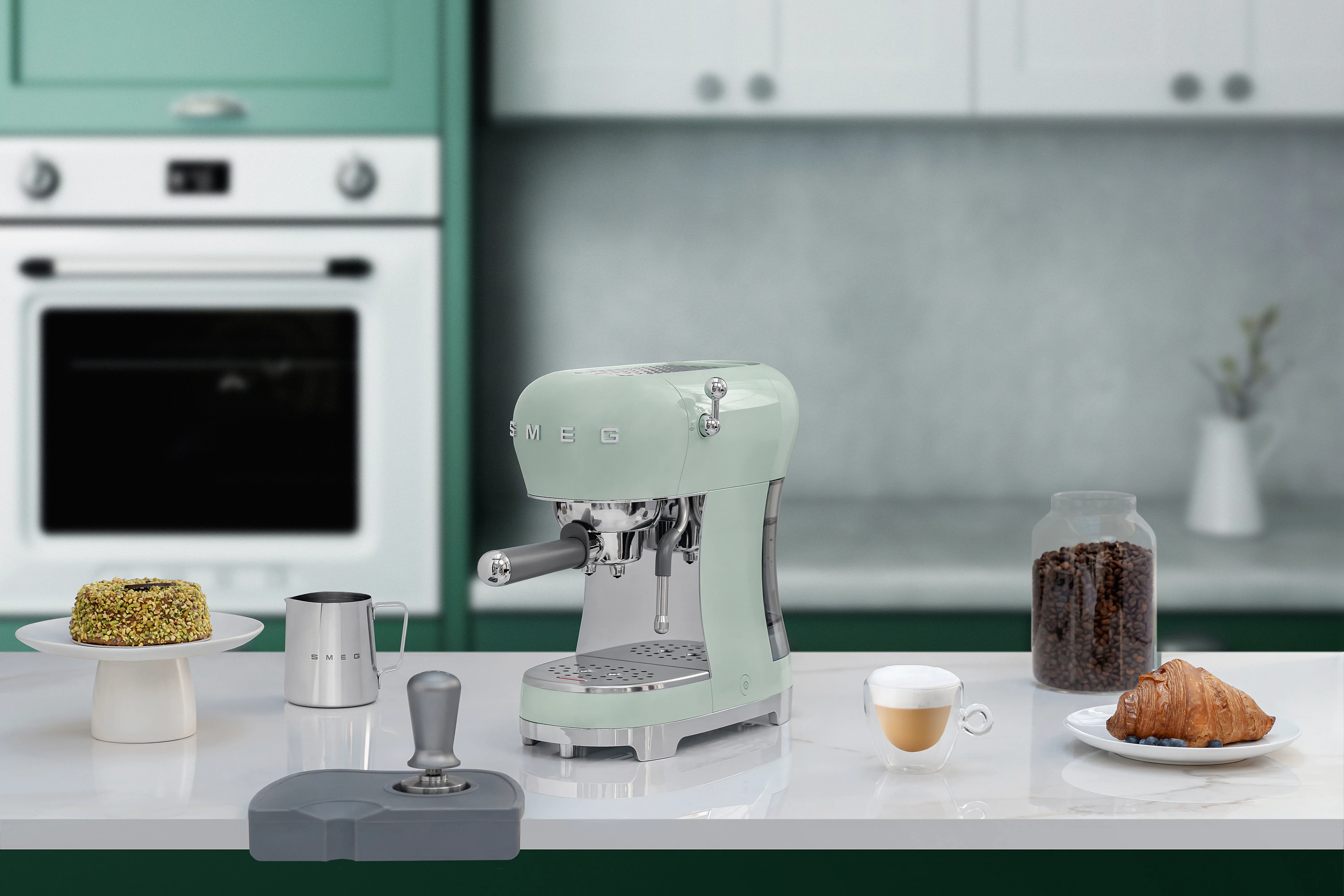 Smeg 50's Style - espresso machine, Green