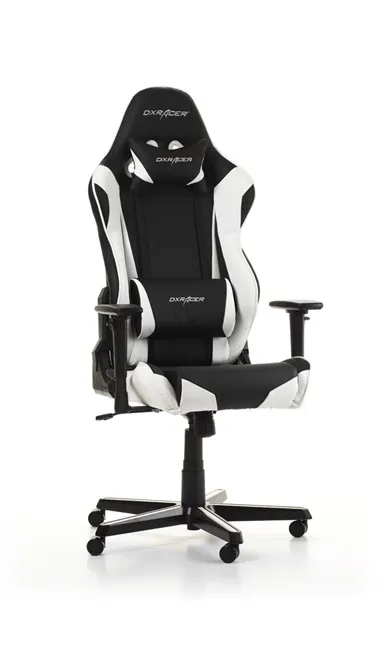 DXRacer Racing R0-NW -pelituoli, musta/valkoinen