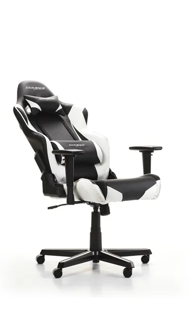 DXRacer Racing R0-NW -pelituoli, musta/valkoinen