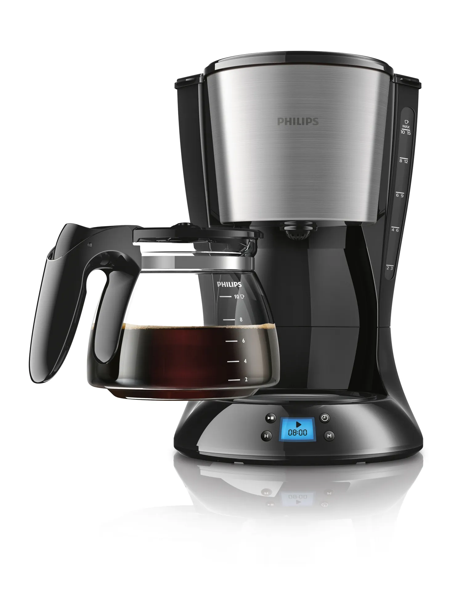Philips HD7459/20 - coffee maker, Black, Metallic