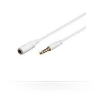MicroConnect 3.5mm – 3.5mm - audio cable, 4-pin, male/female, 1 m, White