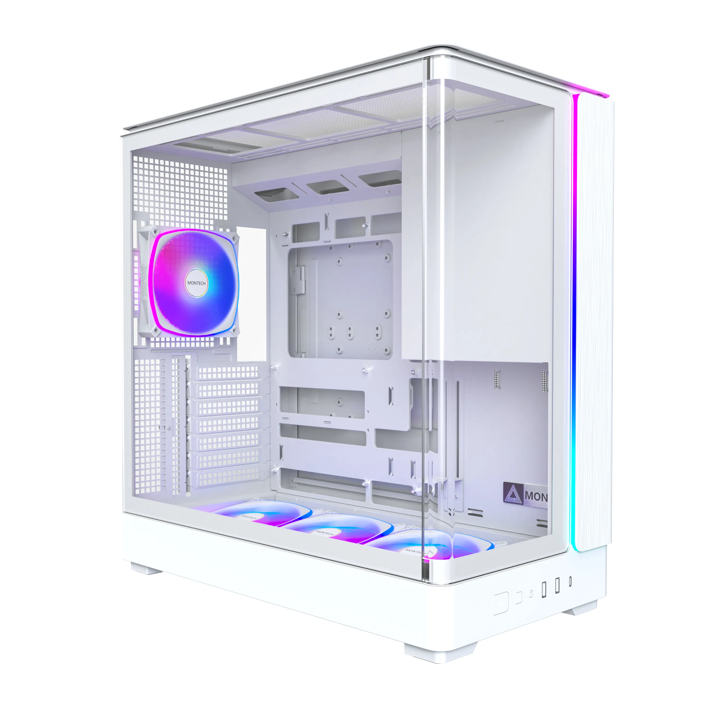 MONTECH KING 45 PRO (W) Full-Tower Case with window and RGB lighting, White