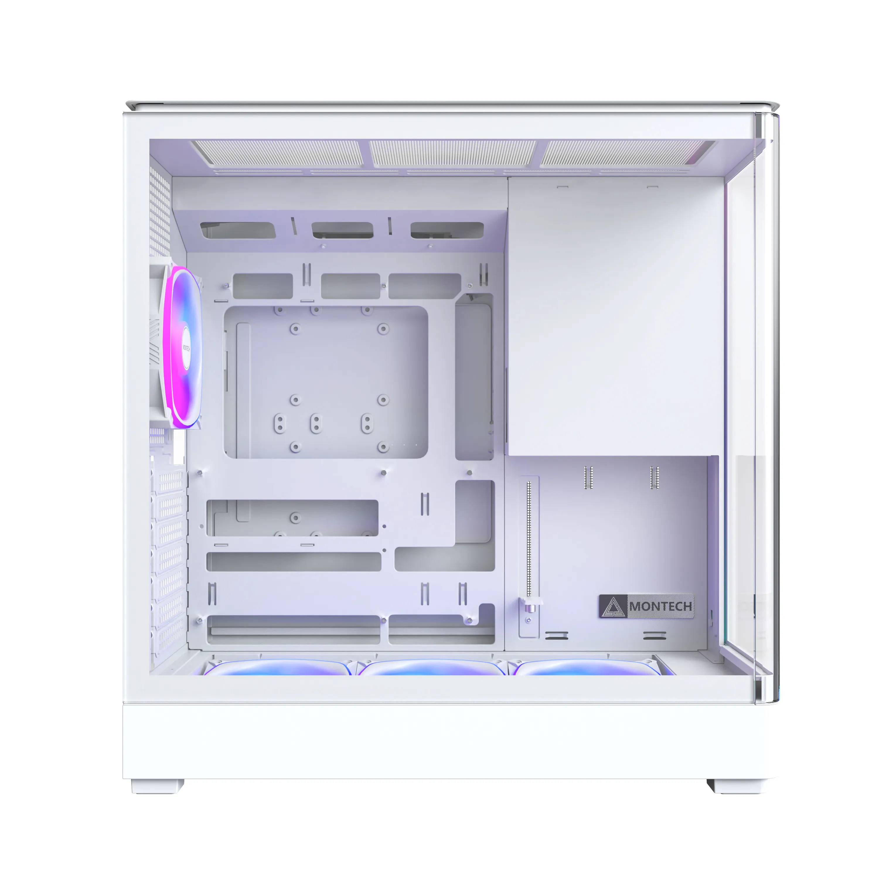 MONTECH KING 45 PRO (W) Full-Tower Case with window and RGB lighting, White