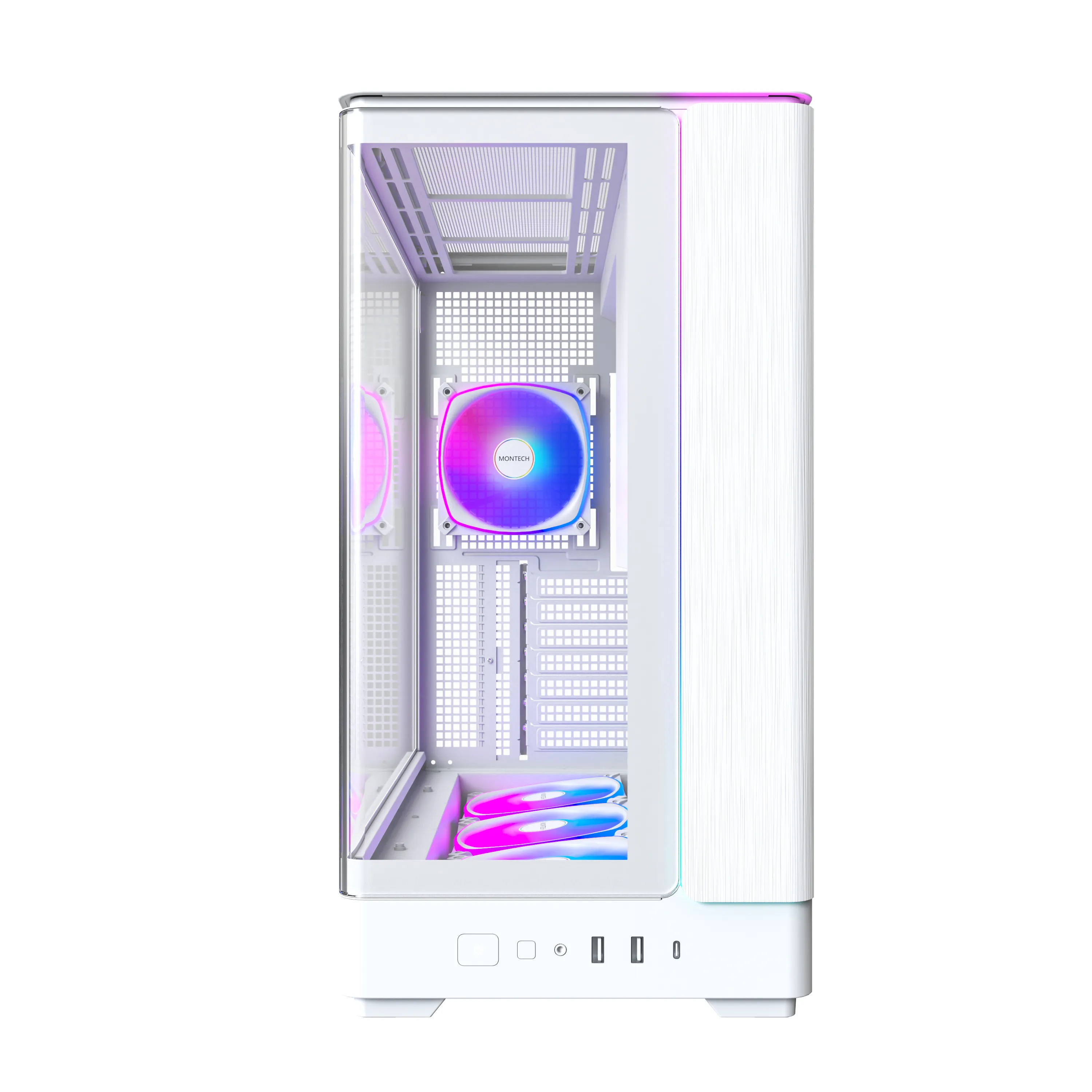 MONTECH KING 45 PRO (W) Full-Tower Case with window and RGB lighting, White
