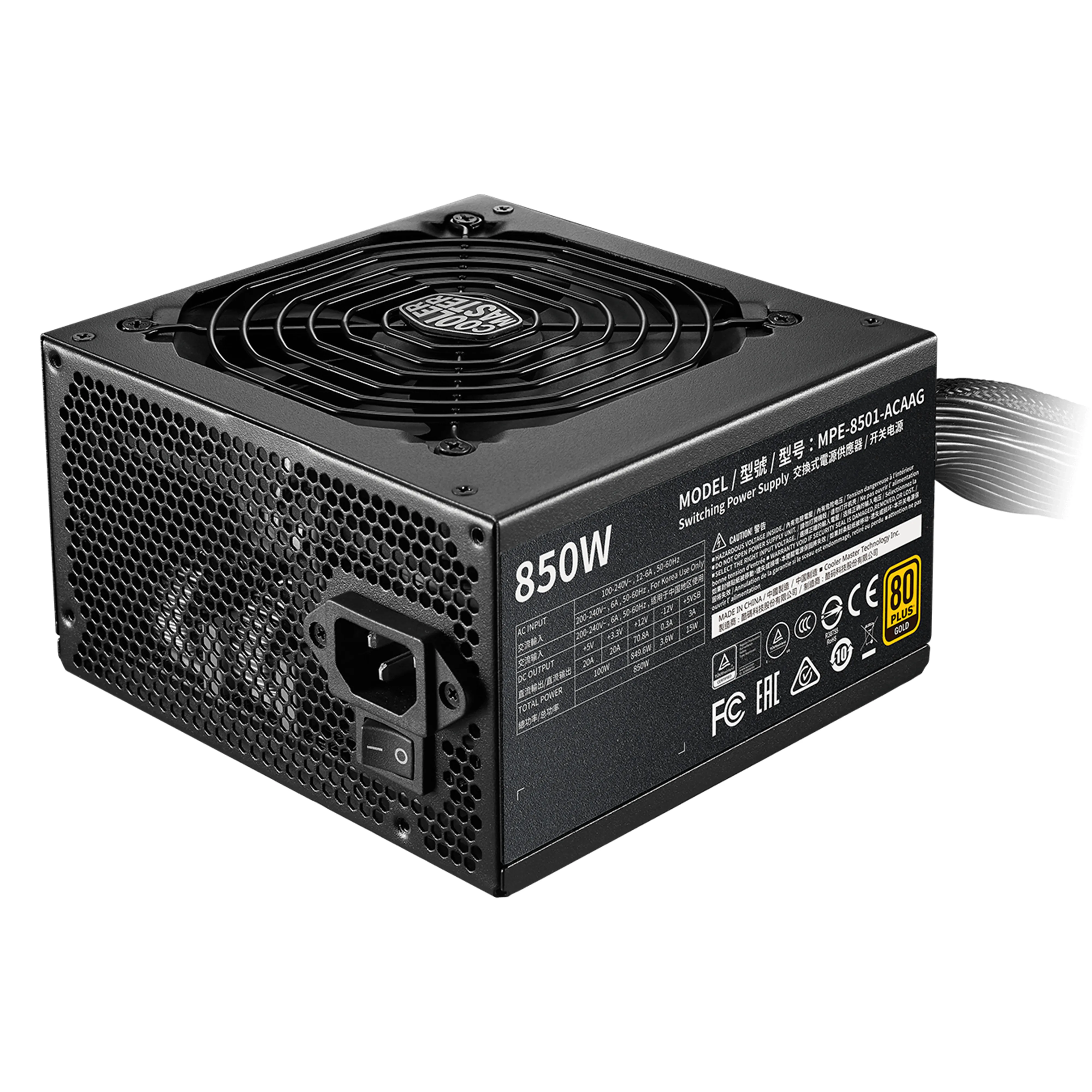 Cooler Master MWE V2 Gold 850W - Power supply, 80 Plus Gold