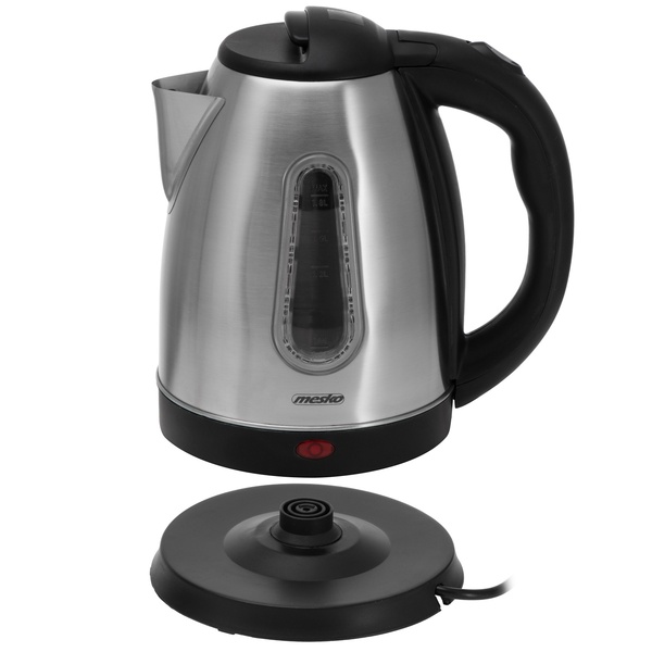 ADLER Mesko MS 1353 kettle, 1.8L, 2200W, Black/Silver