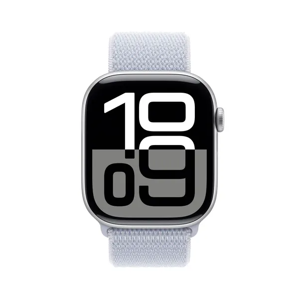 APPLE Watch Series 10 GPS 46mm Silver Aluminium Case with Blue Cloud Sport Loop