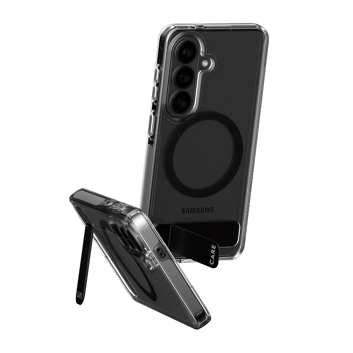 PanzerGlass CARE Urban Explorer Case for Galaxy S26, Transparent with Black Kickstand