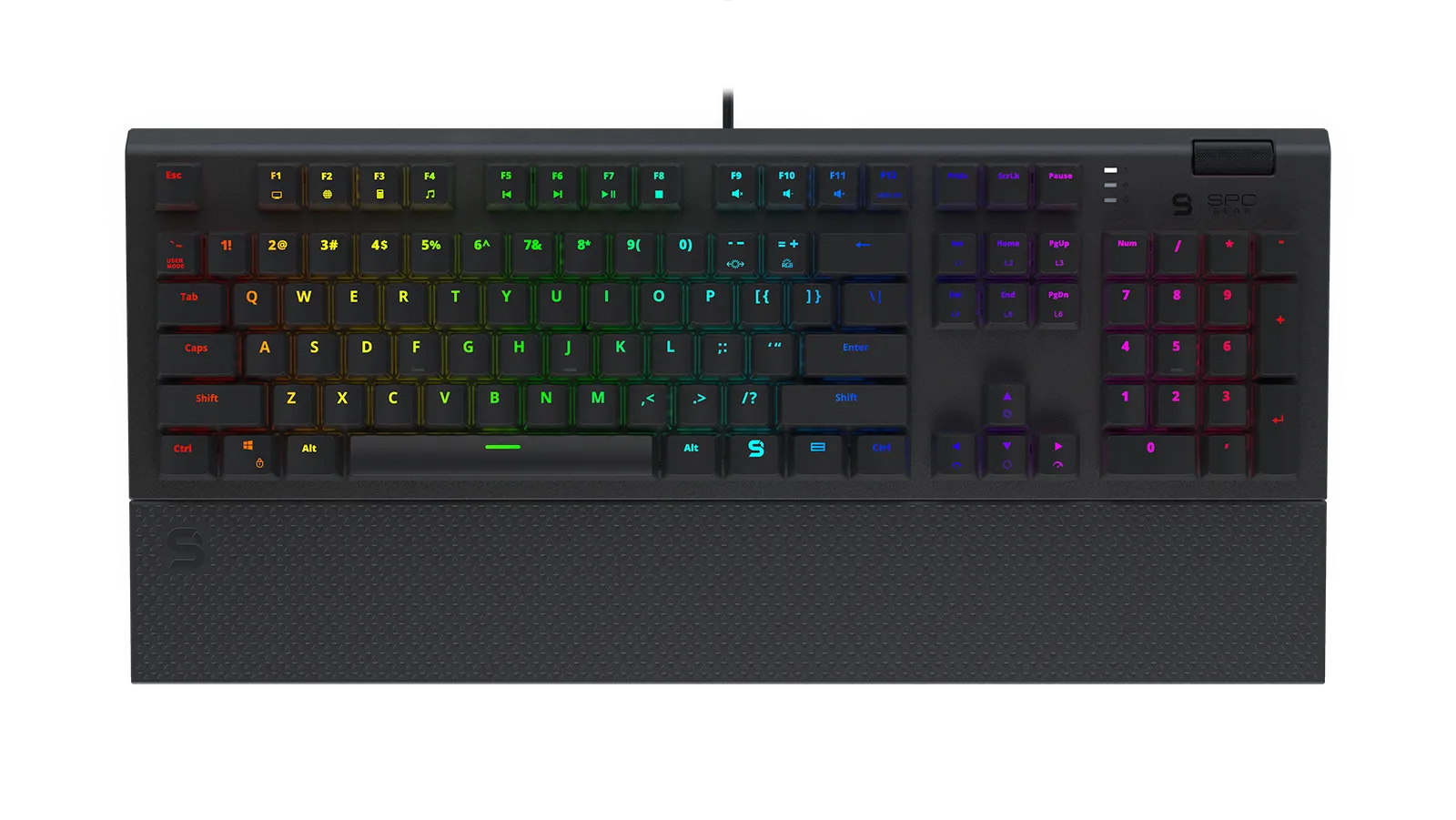 SilentiumPC GK650K Kailh Blue RGB Nordic - gaming keyboard